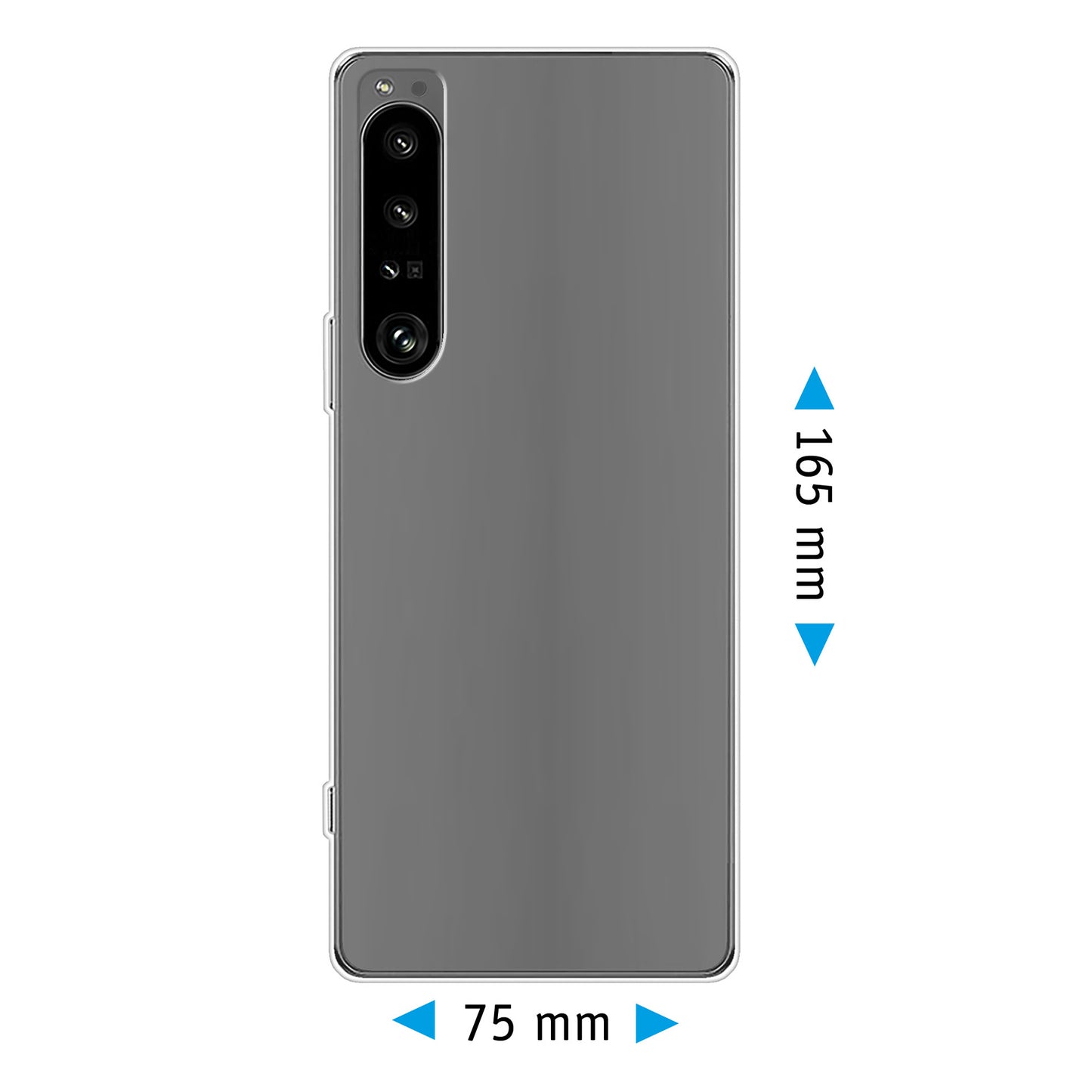 PhoneNatic Case kompatibel mit Sony Xperia 1 IV – Transparent Silikon Hülle crystal-case Cover