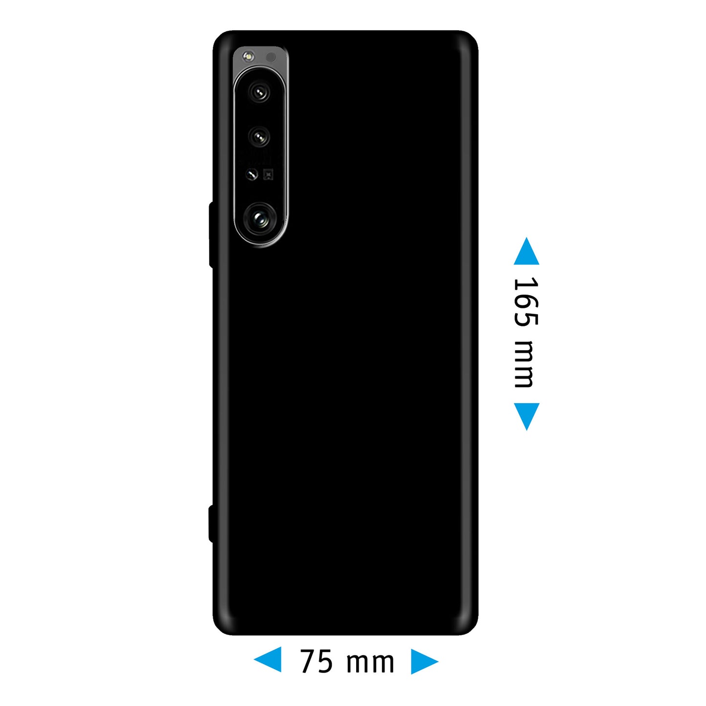 PhoneNatic Case kompatibel mit Sony Xperia 1 IV – Schwarz Silikon Hülle crystal-case Cover