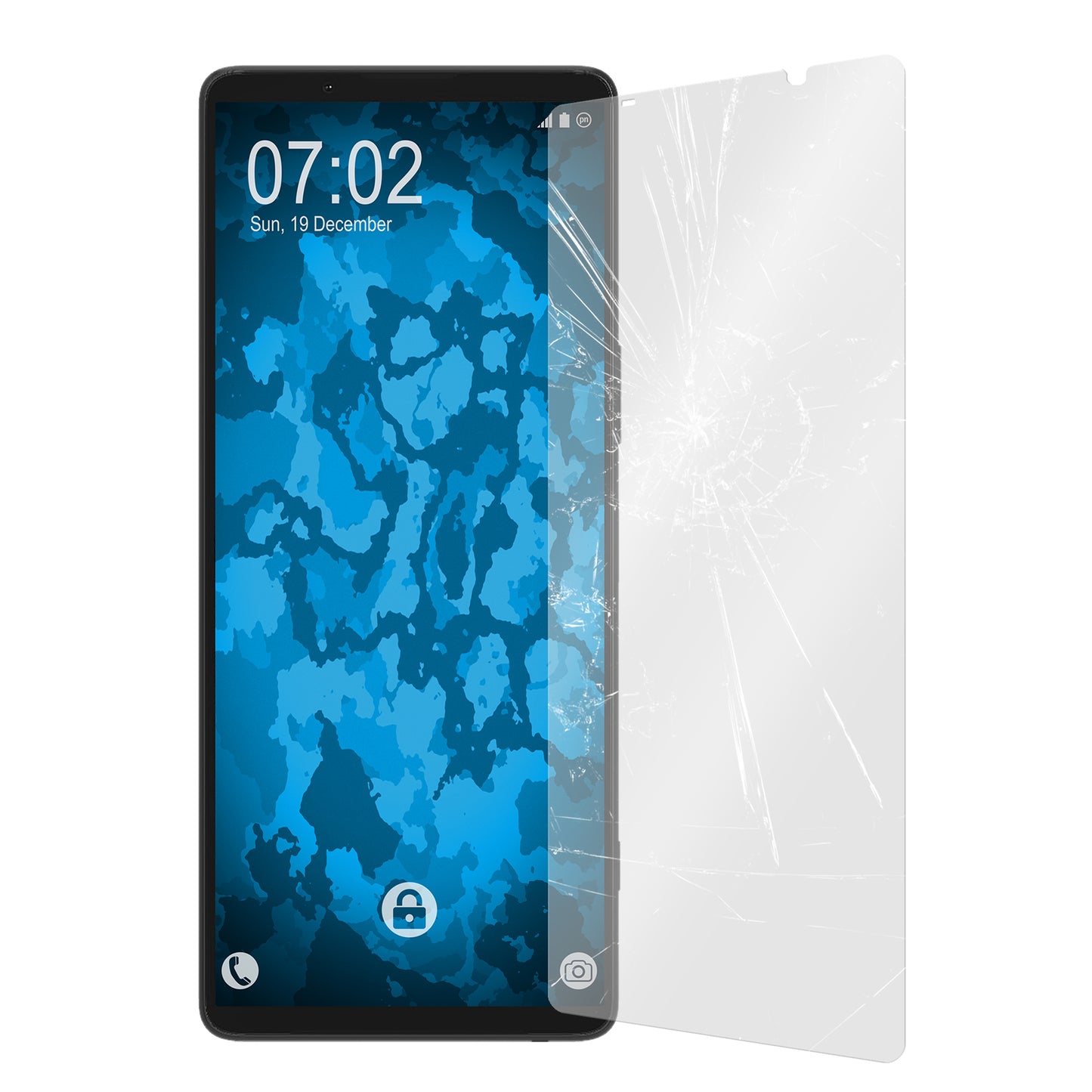1x Glas-Folie klar für Sony Xperia 1V – Panzerglas für Sony Xperia 1V