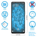 3x Glas-Folie klar für Sony Xperia 1V – Panzerglas für Sony Xperia 1V
