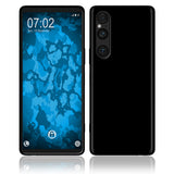 PhoneNatic Case kompatibel mit Sony Xperia 1 V – Schwarz Silikon Hülle crystal-case Cover