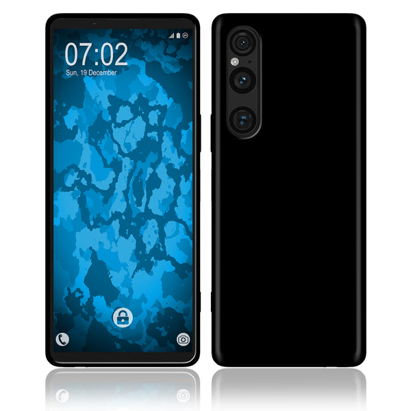 PhoneNatic Case kompatibel mit Sony Xperia 1 VI – Schwarz Silikon Hülle crystal-case Cover