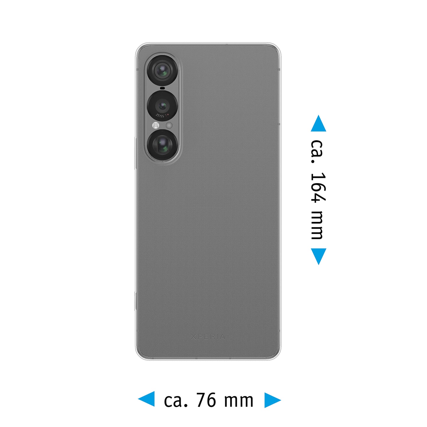 PhoneNatic Case kompatibel mit Sony Xperia 1 VII – Transparent Silikon Hülle crystal-case Cover