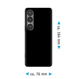 PhoneNatic Case kompatibel mit Sony Xperia 1 VII – Schwarz Silikon Hülle crystal-case Cover