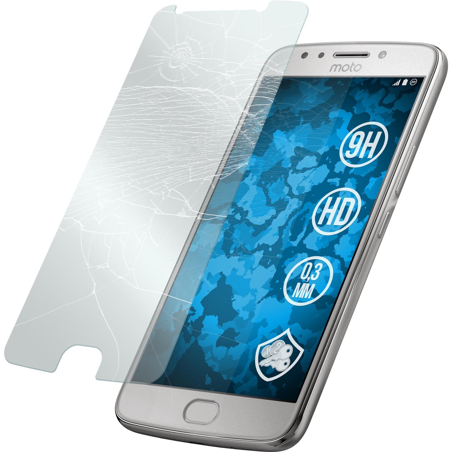 1 x Lenovo Moto E4 (EU Version) Glas-Displayschutzfolie klar