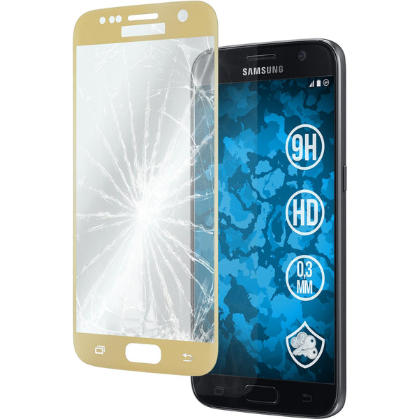 1 x Samsung Galaxy S7 Glas-Displayschutzfolie klar full-scre