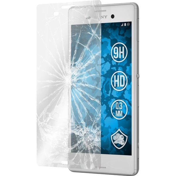 3 x Sony Xperia M4 Aqua Glas-Displayschutzfolie klar