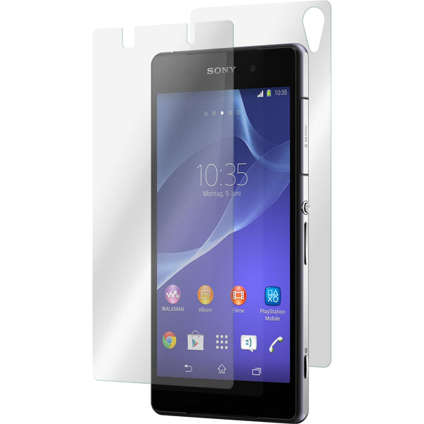 1 x Sony Xperia Z2 Glas-Displayschutzfolie klar Fullbody