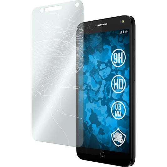 2 x Alcatel POP 4 Glas-Displayschutzfolie klar