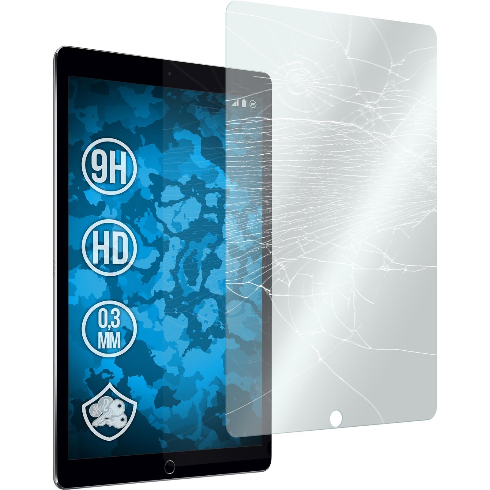 2 x Apple iPad 10.5 (2017) Glas-Displayschutzfolie klar