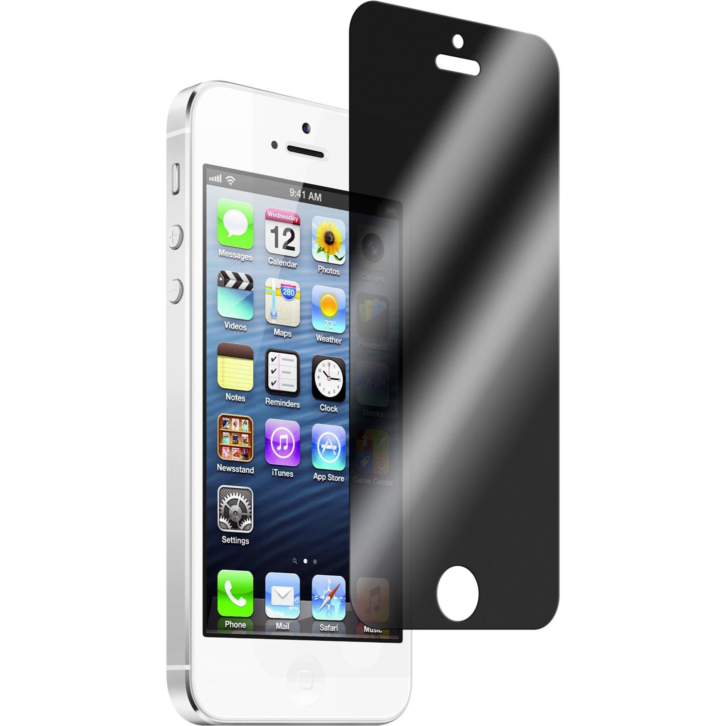 2 x Apple iPhone 5 / 5s / SE Glas-Displayschutzfolie Privacy
