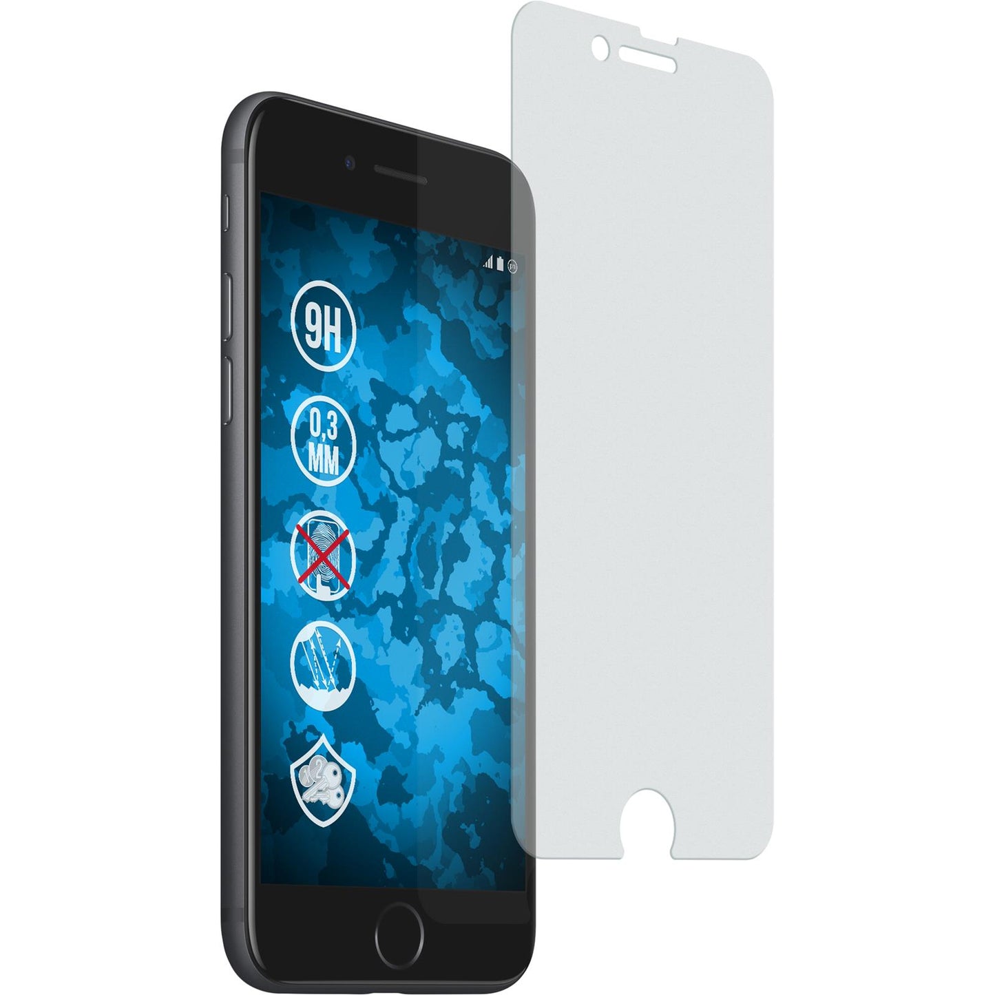 2 x Apple iPhone 7 / 8 / SE 2020 Glas-Displayschutzfolie mat