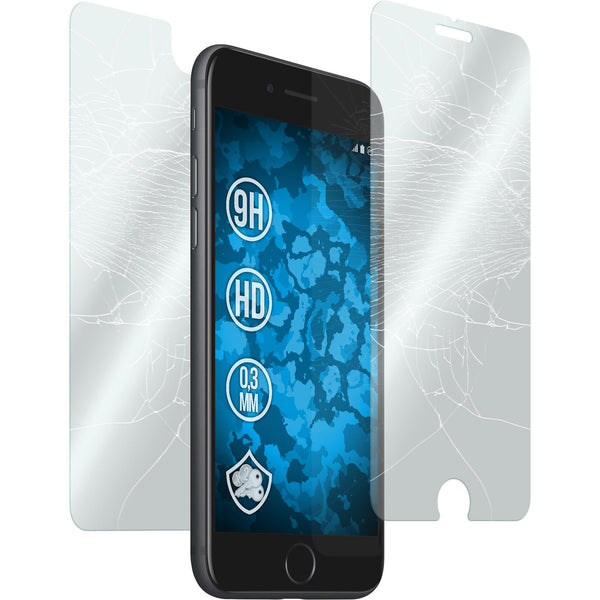 2 x Apple iPhone 7 Plus / 8 Plus Glas-Displayschutzfolie kla