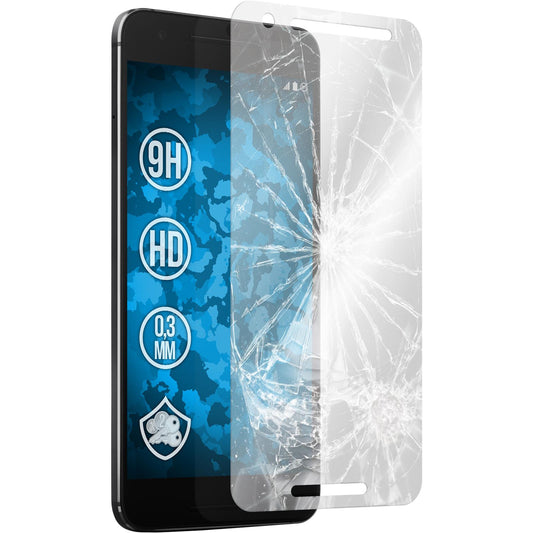 2 x Google Nexus 6P Glas-Displayschutzfolie klar