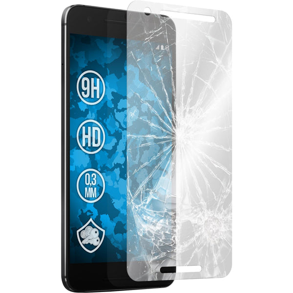 2 x Google Nexus 6P Glas-Displayschutzfolie klar