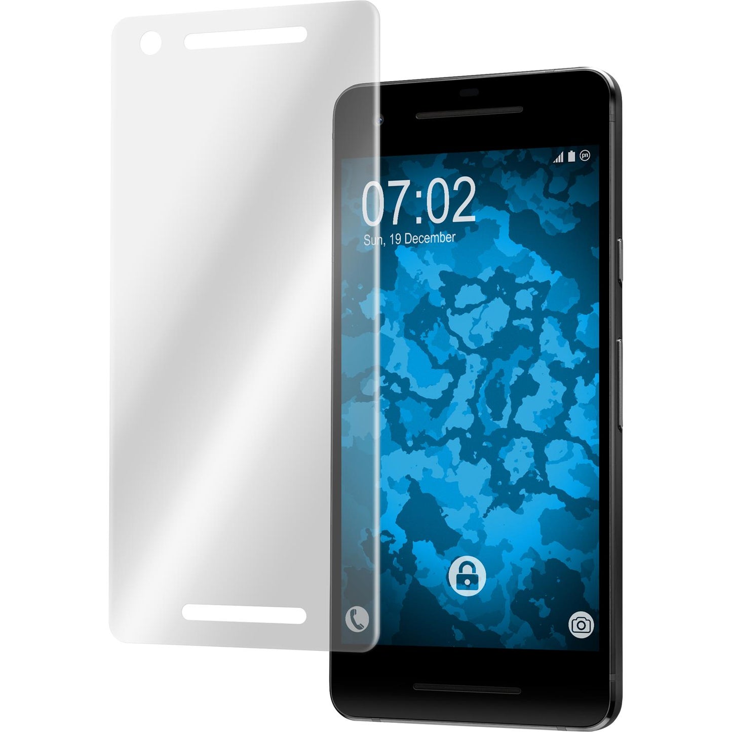 2 x Google Pixel 2 Displayschutzfolie klar Flexible Folien