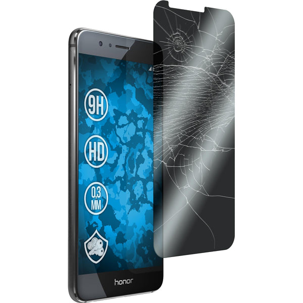 2 x Huawei Honor 8 Glas-Displayschutzfolie Privacy