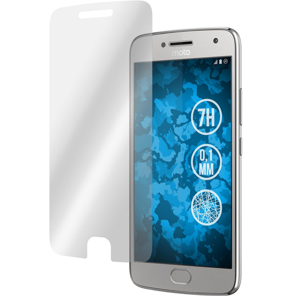 2 x Lenovo Moto G5 Plus Displayschutzfolie Fiber-Glas klar