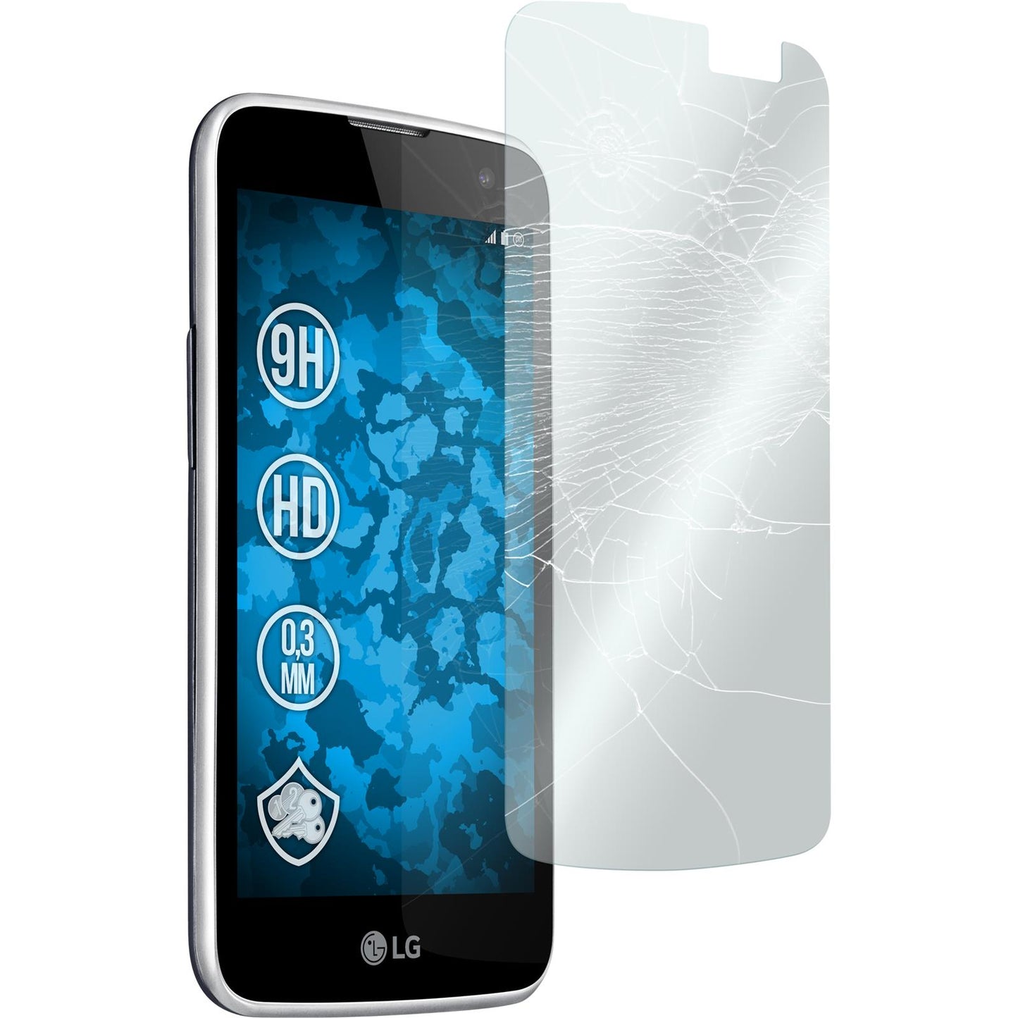 2 x LG K4 2016 Glas-Displayschutzfolie klar