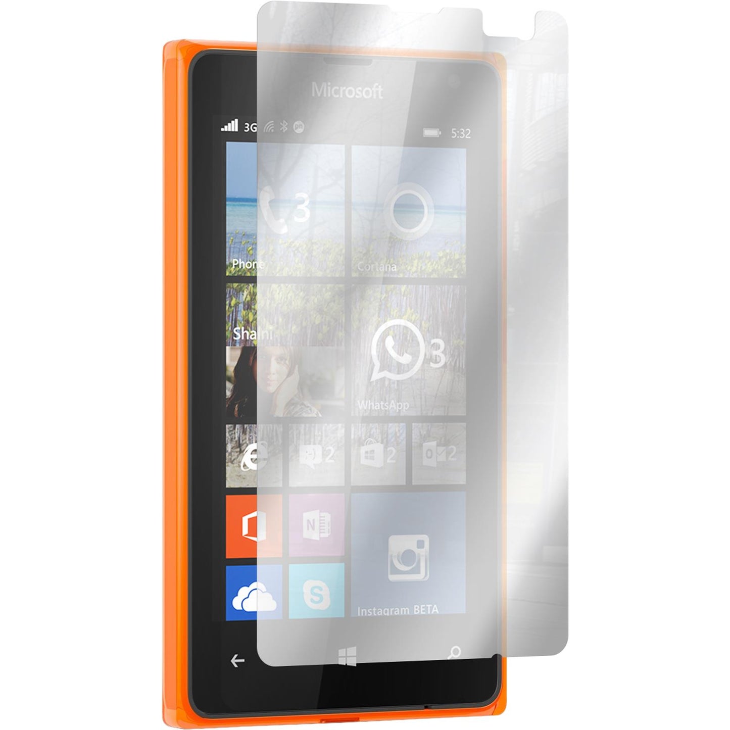2 x Microsoft Lumia 532 Displayschutzfolie verspiegelt