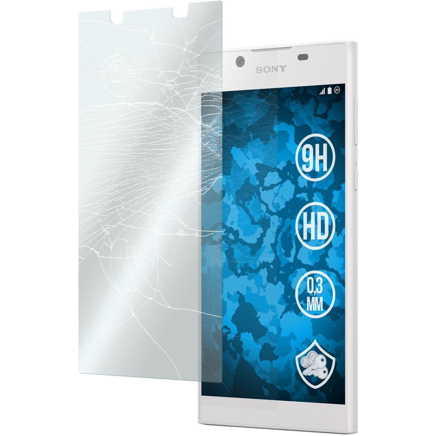 2 x Sony Xperia L1 Glas-Displayschutzfolie klar