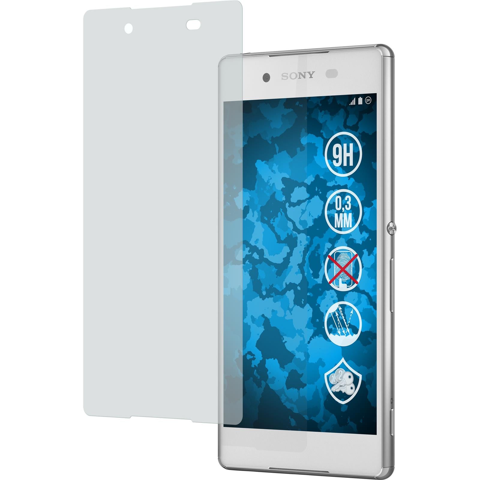 2 x Sony Xperia Z3+ / Plus Glas-Displayschutzfolie matt