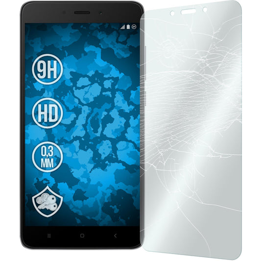 2 x Xiaomi Redmi Note 4 (2016) Glas-Displayschutzfolie klar