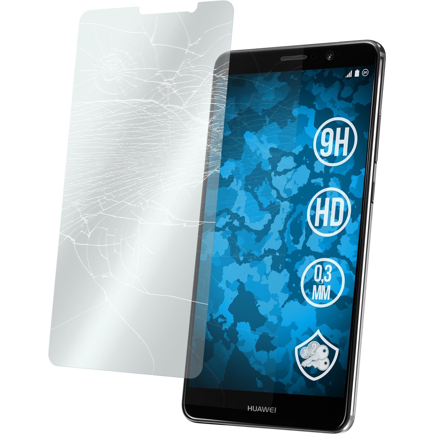 3 x Huawei Mate 9 Glas-Displayschutzfolie klar
