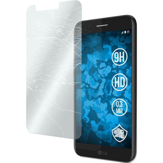 3 x LG K10 2017 Glas-Displayschutzfolie klar