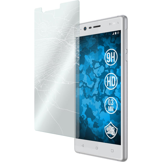 3 x  Nokia 3 Glas-Displayschutzfolie klar