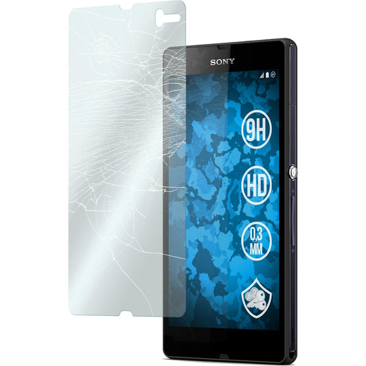 3 x Sony Xperia Z Glas-Displayschutzfolie klar