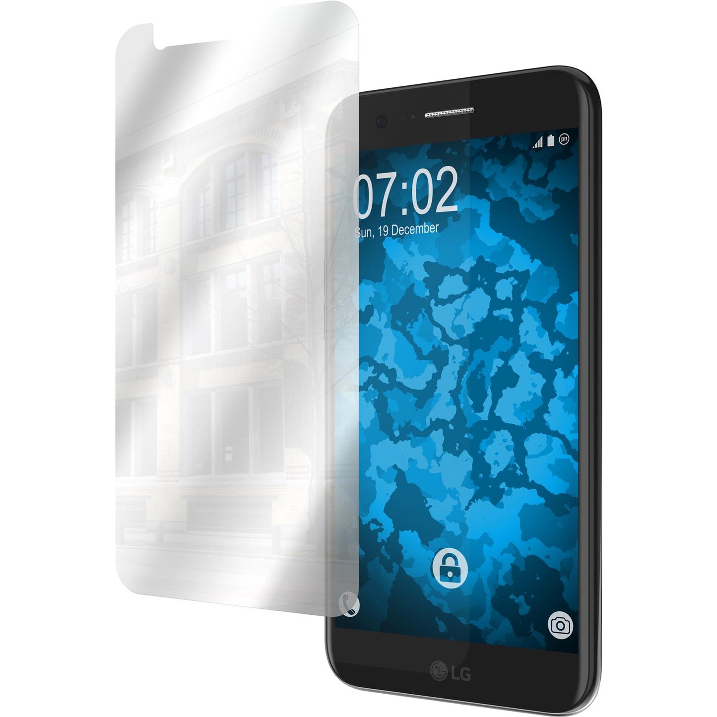 4 x LG K10 2017 Displayschutzfolie verspiegelt