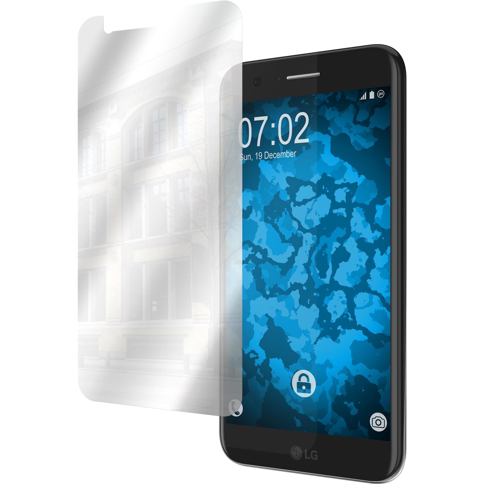 4 x LG K10 2017 Displayschutzfolie verspiegelt
