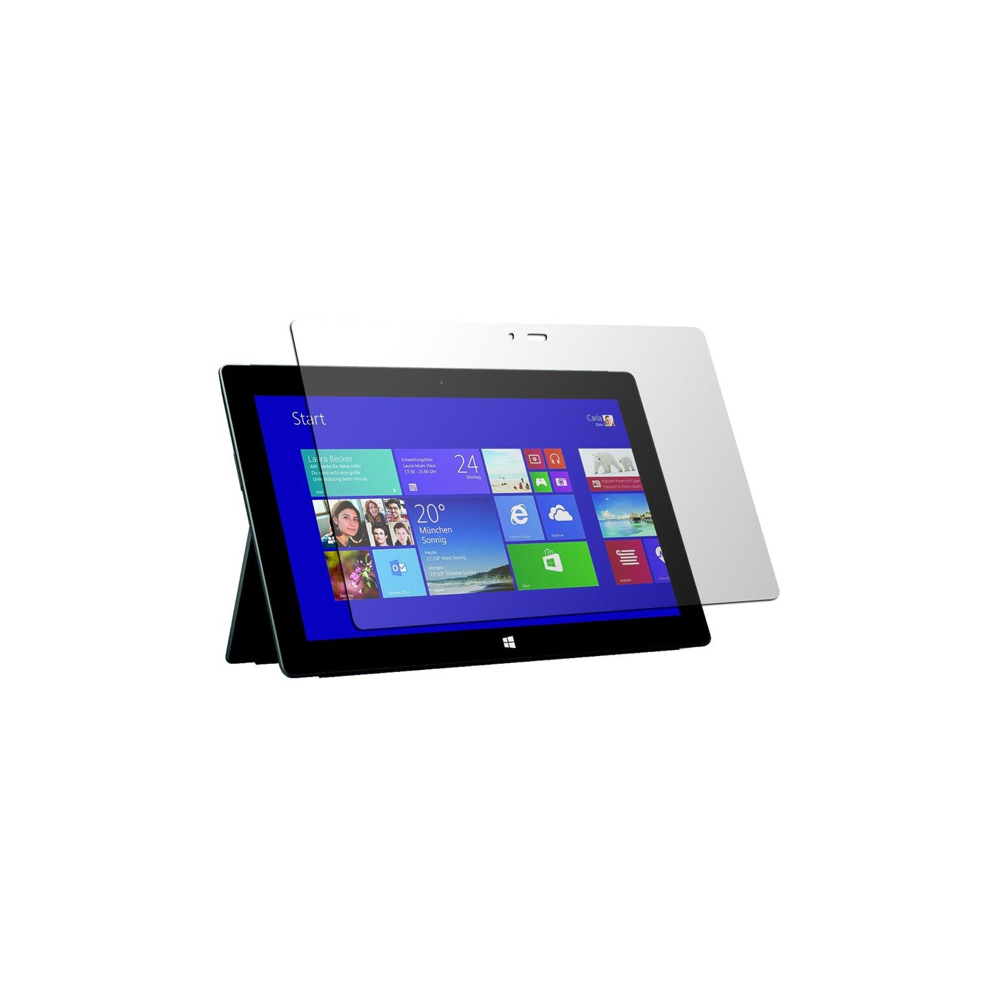 4 x Microsoft Surface 2 Displayschutzfolie klar