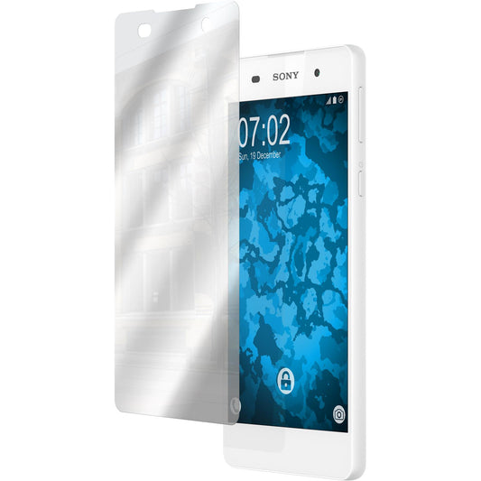 4 x Sony Xperia E5 Displayschutzfolie verspiegelt