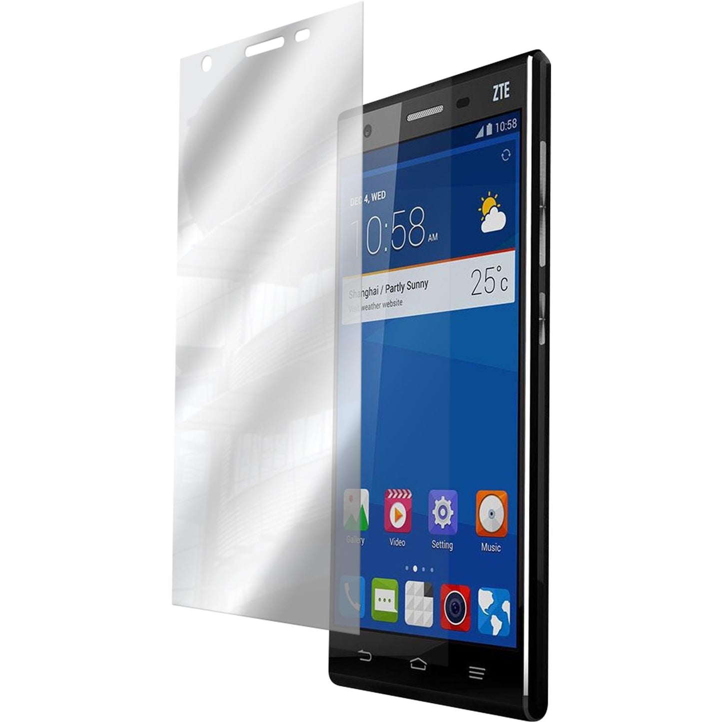 4 x ZTE Star 2 Displayschutzfolie verspiegelt