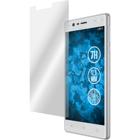 6 x Nokia 3 Displayschutzfolie Fiber-Glas klar