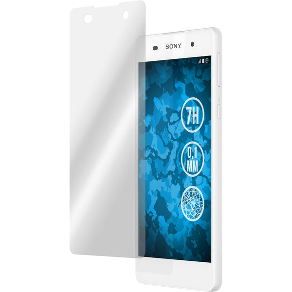 6 x Sony Xperia E5 Displayschutzfolie Fiber-Glas klar