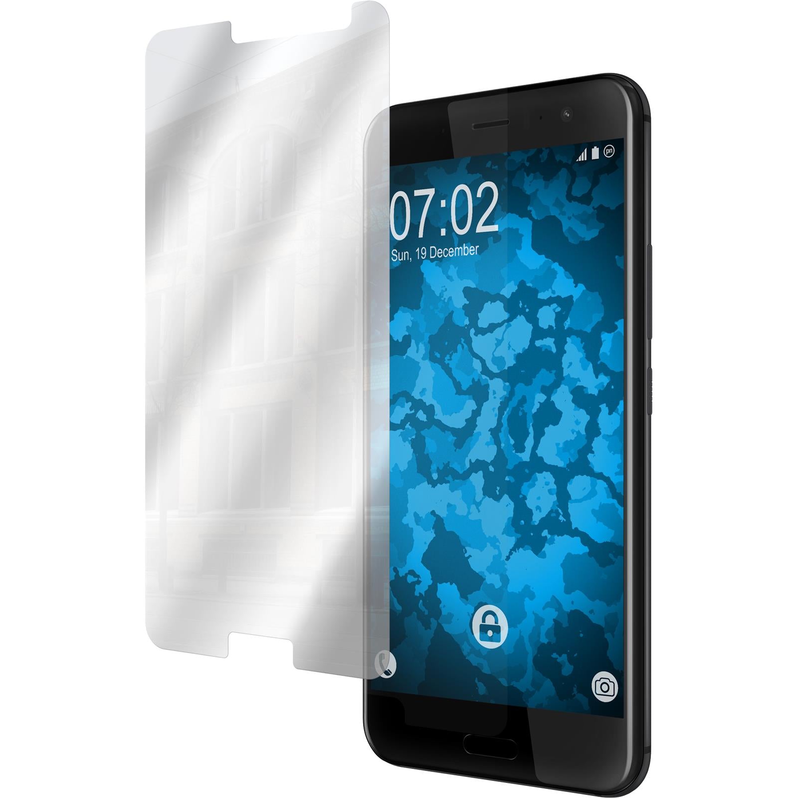 8 x HTC U11 Displayschutzfolie verspiegelt
