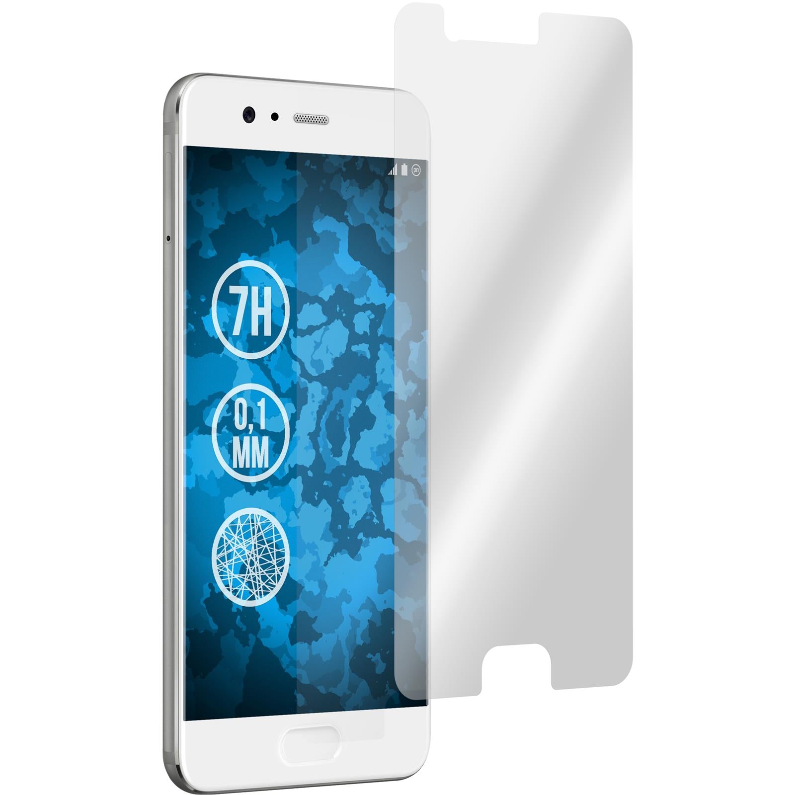 8 x Huawei P10 Displayschutzfolie Fiber-Glas klar