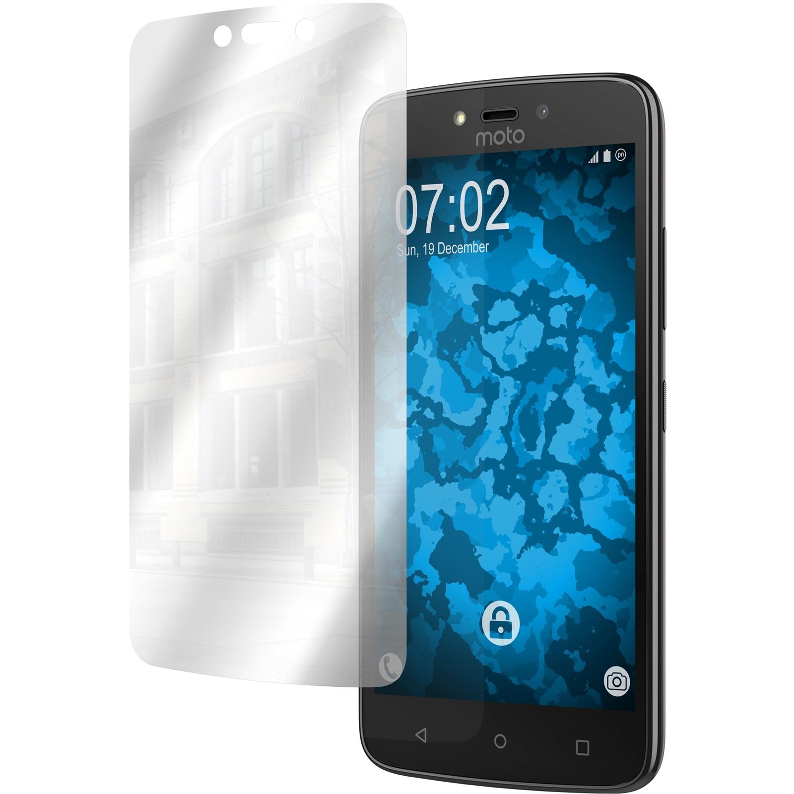 8 x Lenovo Moto C Plus Displayschutzfolie verspiegelt