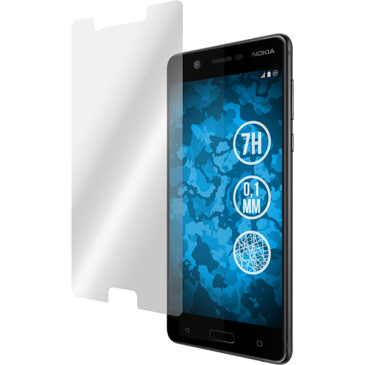 8 x  Nokia 5 Displayschutzfolie Fiber-Glas klar
