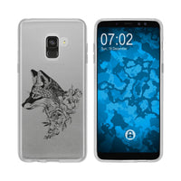 Galaxy A8 Plus (2018) Silikon-Hülle Floral Fuchs M1-1 Case