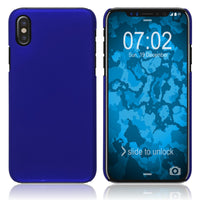 Hardcase für Apple iPhone Xs gummiert blau