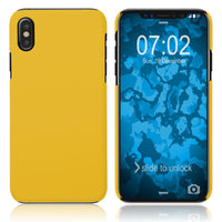 Hardcase für Apple iPhone Xs gummiert gelb