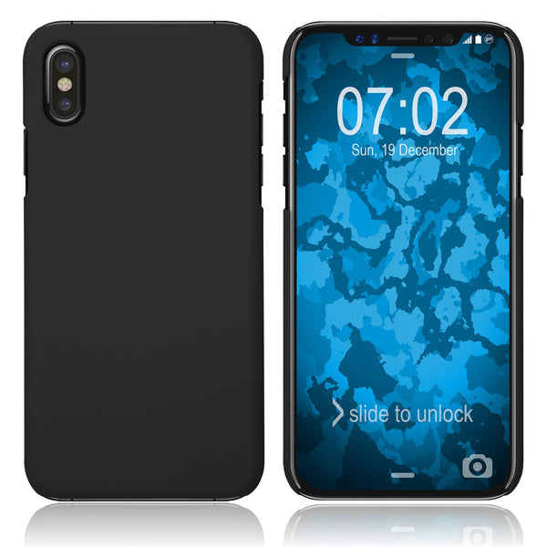 Hardcase für Apple iPhone Xs gummiert schwarz