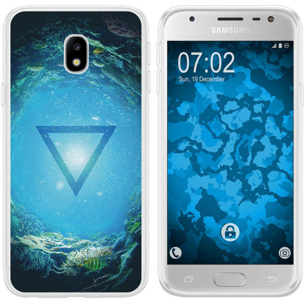 Galaxy J3 2017 Silikon-Hülle Element Wasser M4 Case