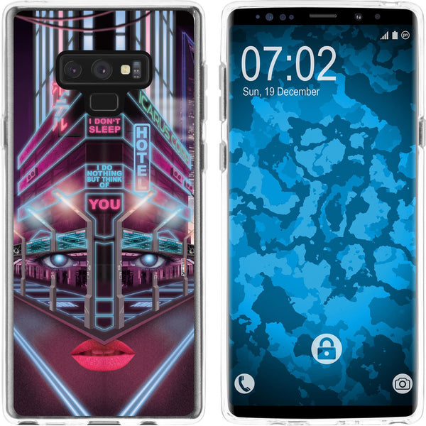 Galaxy Note 9 Silikon-Hülle Retro Wave Cyberpunk.02 M5 Case