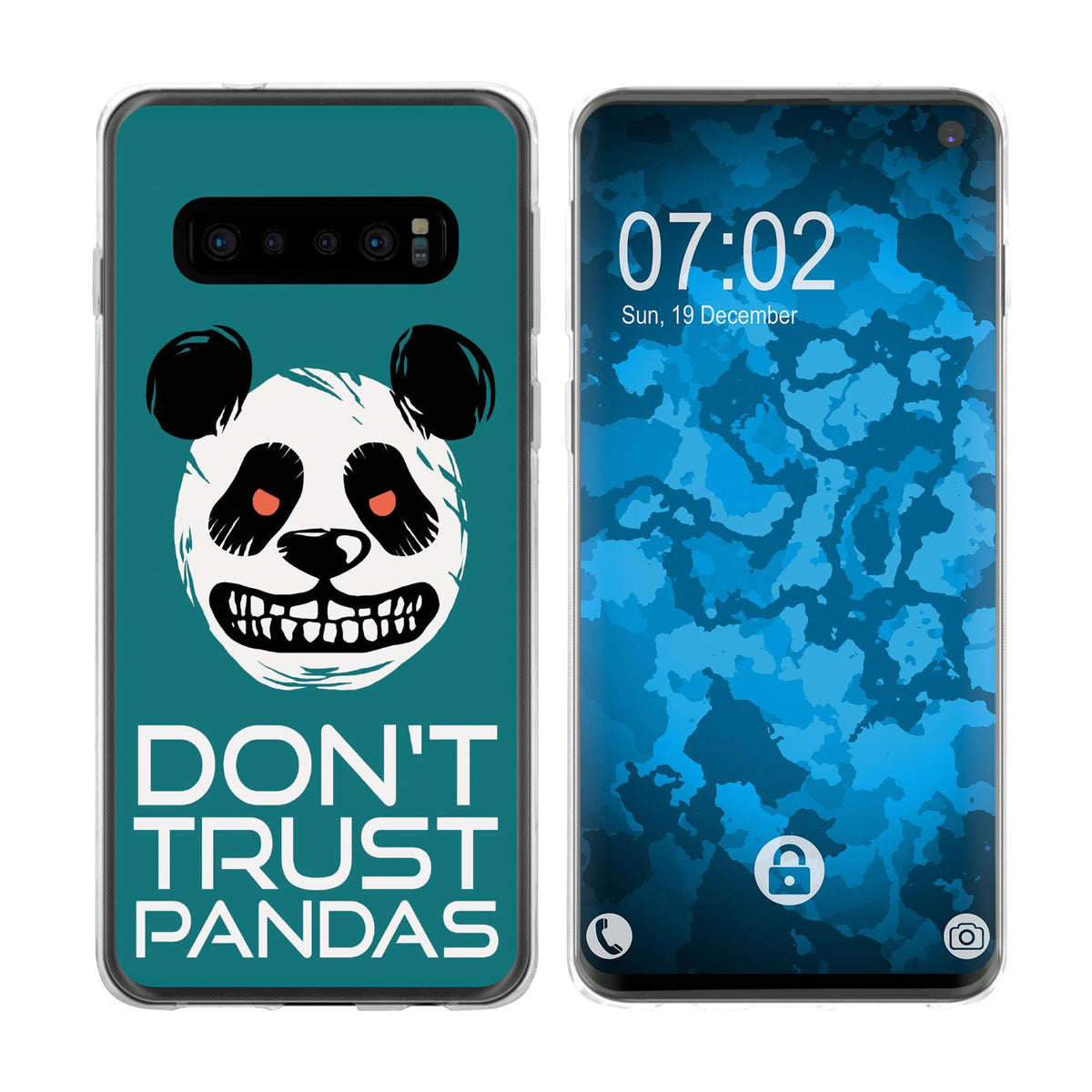 Galaxy S10 Silikon-Hülle Crazy Animals Panda M2 Case