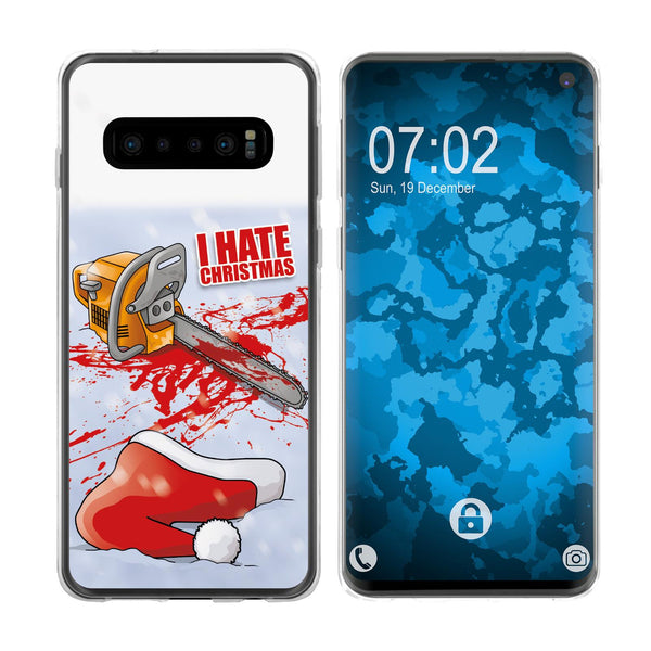 Galaxy S10 Silikon-Hülle X Mas Weihnachten Hate X-Mas M8 Cas